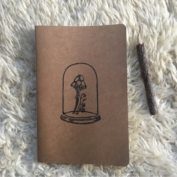Wildflower Co. Mushroom Notebook W/ Wooden Pencil - Picture 6 of 6